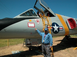 Ralph Robledo shows movement of Armamant Placard on F-106