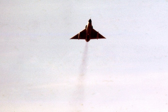F-106 48 FIS Taking Off From Langley 1974