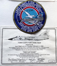 572501 Last Flight 9 Feb 88 LtCol Townsend Certificate Rick Rizzo