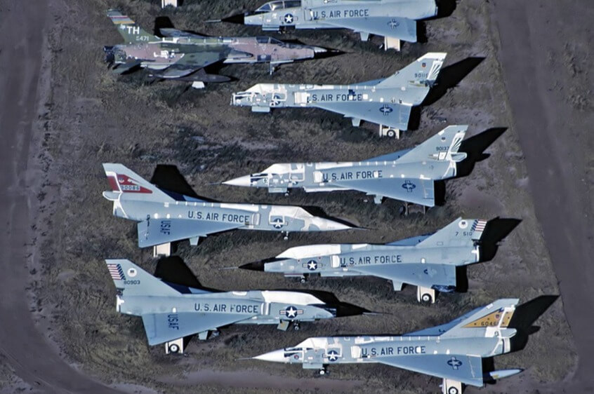 F-106 Delta Darts in AMARG the Boneyard