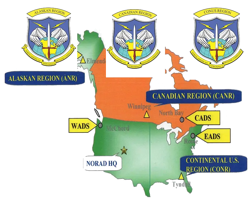 NORAD Areas of Operation