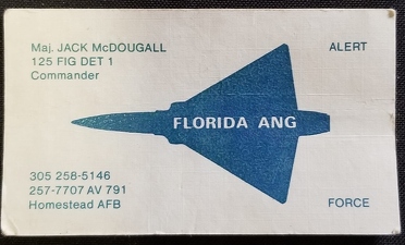 Business Card Maj Jack McDougall‎ 125 FIG Det 1