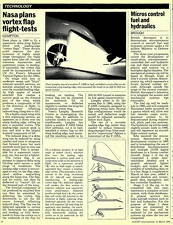 Vortex Flaps Flight International Wind Tunnel Tests 1985