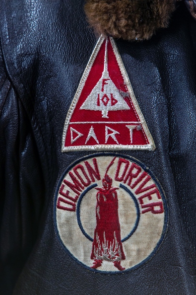 Wally Schirra Apollo 7 Leather Flight Jacket with F-106 Patch -01.jpg