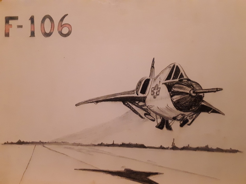 48 FIS F-106 Drawing by Ron Coakley 1967.jpg